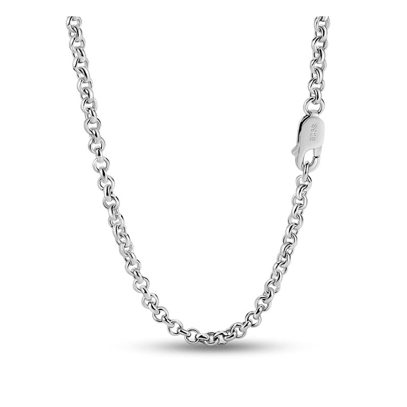 Sterling Silver 18 Inch Italian Rombo Necklace