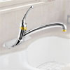 Delta Innovations Single-handle Kitchen Faucet with swivel spout, in Chrome & Brilliance finish