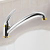 Delta Innovations single-handle kitchen faucet with swivel spout, in Chrome & Brilliance finish