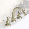 Delta NEO STYLE two-handle Roman tub faucet with high arc spout, in Brilliance Pearl Nickel finish