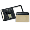 Khaki/Black Zippered Padfolio By Toppers