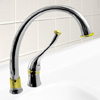 Delta Select (Brizo) Single-Handle Contemporary Kitchen Faucet, in Polished Chrome Brilliance Brass Finish