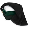 Black Fringed Fingertip Golf Towel W/grommet By Toppers
