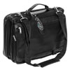 Black Simsbury Leather 2 in 1 Computer Bag by Toppers