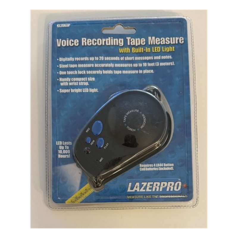 Lazer Pro Voice Recording Tape Measure