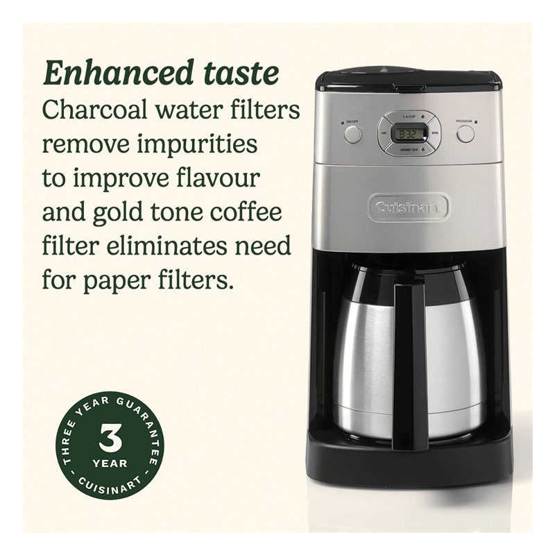 Cuisinart Dtc-800 bk Thermal Carafe Coffee Maker Automatic Brew Serve