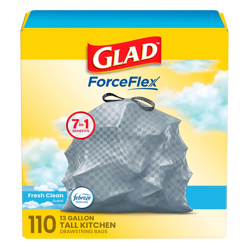 Glad 270ct Odor Shield Tall Kitchen Bags - 13 Gallon