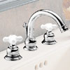 Delta NEO STYLE two-handle widespread lavatory faucet with high arc spout, in Chrome finish