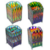 Stained Glass Peafowl Candle Holder