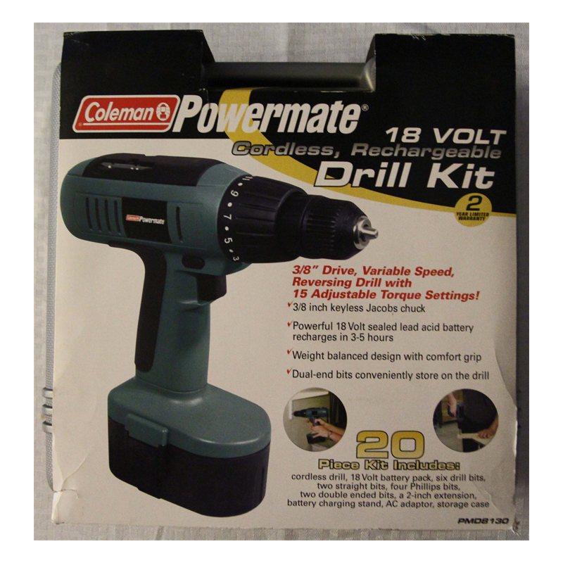Coleman Powermate 18V Rechargeable Drill Kit