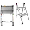 Telesteps 10-1/2' Pro Wide Steps Telescoping Ladder & Telesteps Two Step Ladder