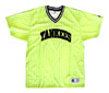Russell Athletic Womens New York Yankees Pin Stripe Lime Pull Over Jersey