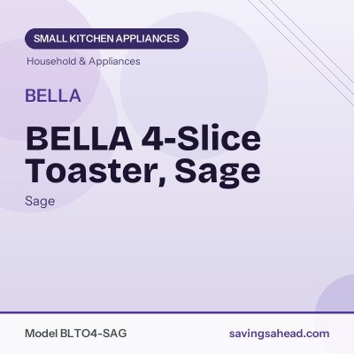 BELLA 4-Slice Toaster, Sage