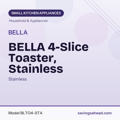 BELLA 4-Slice Toaster, Stainless