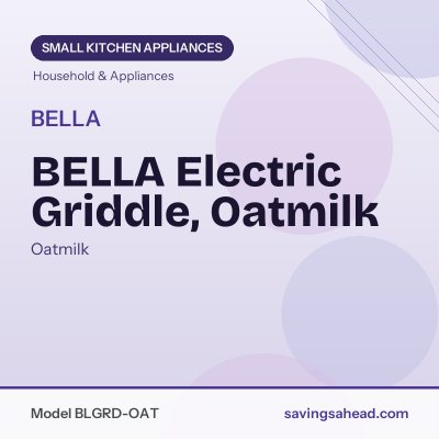 BELLA Electric Griddle, Oatmilk