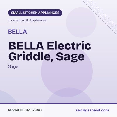BELLA Electric Griddle, Sage
