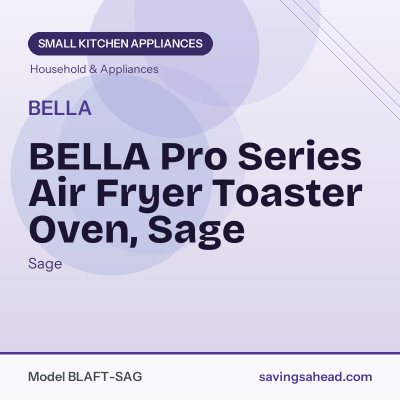 BELLA Pro Series Air Fryer Toaster Oven, Sage