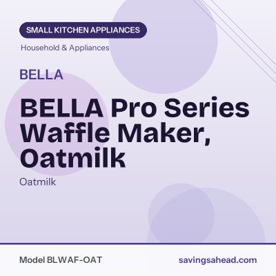 BELLA Pro Series Waffle Maker, Oatmilk