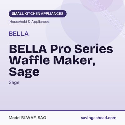 BELLA Pro Series Waffle Maker, Sage