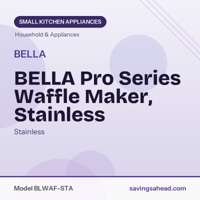 BELLA Pro Series Waffle Maker, Stainless