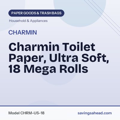 Charmin Toilet Paper, Ultra Soft, 18 Mega Rolls