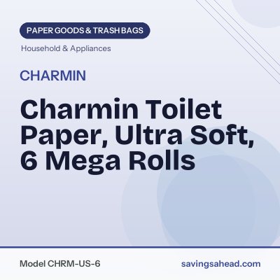 Charmin Toilet Paper, Ultra Soft, 6 Mega Rolls