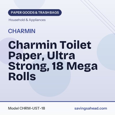 Charmin Toilet Paper, Ultra Strong, 18 Mega Rolls