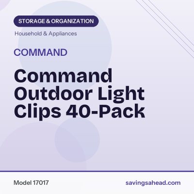 Command Outdoor Light Clips 40-Pack