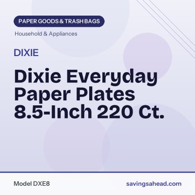 Dixie Everyday Paper Plates 8.5-Inch 220 Ct.