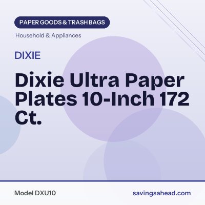 Dixie Ultra Paper Plates 10-Inch 172 Ct.