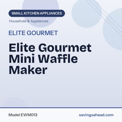 Elite Gourmet Mini Waffle Maker