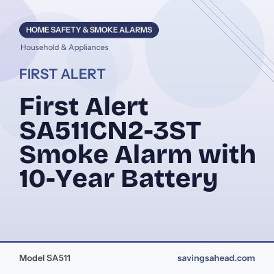 First Alert SA511CN2-3ST Smoke Alarm with 10-Year Battery