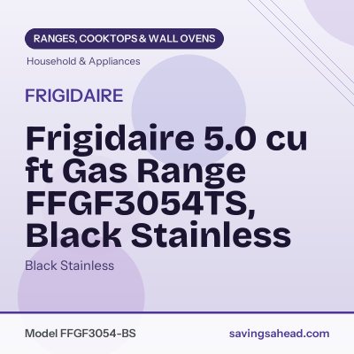 Frigidaire 5.0 cu ft Gas Range FFGF3054TS, Black Stainless
