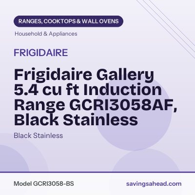 Frigidaire Gallery 5.4 cu ft Induction Range GCRI3058AF, Black Stainless