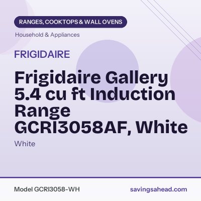 Frigidaire Gallery 5.4 cu ft Induction Range GCRI3058AF, White