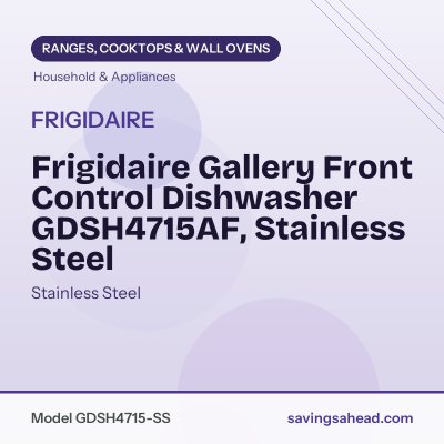 Frigidaire Gallery Front Control Dishwasher GDSH4715AF, Stainless Steel