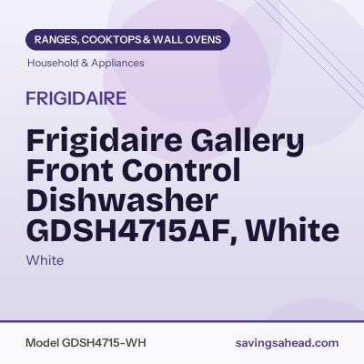 Frigidaire Gallery Front Control Dishwasher GDSH4715AF, White