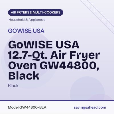 GoWISE USA 12.7-Qt. Air Fryer Oven GW44800, Black