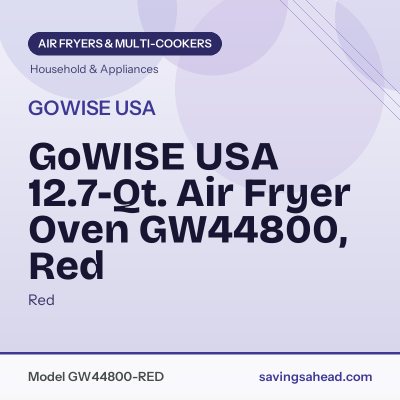 GoWISE USA 12.7-Qt. Air Fryer Oven GW44800, Red