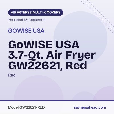 GoWISE USA 3.7-Qt. Air Fryer GW22621, Red