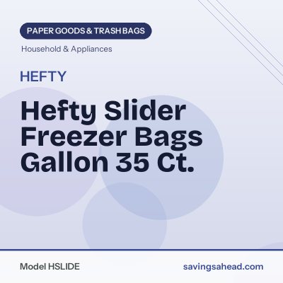 Hefty Slider Freezer Bags Gallon 35 Ct.