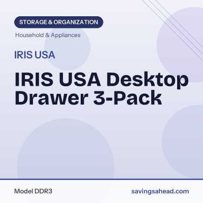 IRIS USA Desktop Drawer 3-Pack