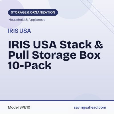 IRIS USA Stack & Pull Storage Box 10-Pack