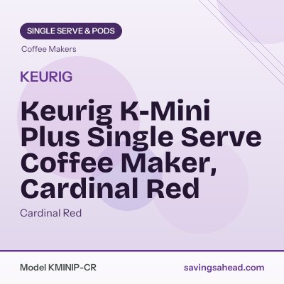Keurig K-Mini Plus Single Serve Coffee Maker, Cardinal Red
