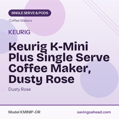 Keurig K-Mini Plus Single Serve Coffee Maker, Dusty Rose