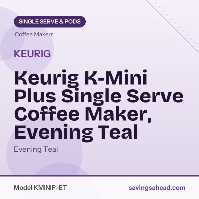 Keurig K-Mini Plus Single Serve Coffee Maker, Evening Teal