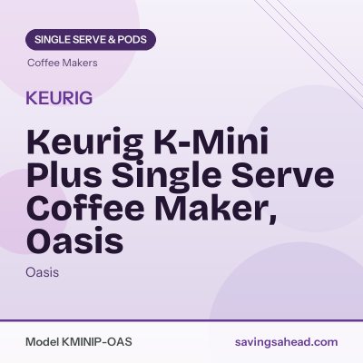 Keurig K-Mini Plus Single Serve Coffee Maker, Oasis