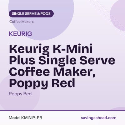 Keurig K-Mini Plus Single Serve Coffee Maker, Poppy Red