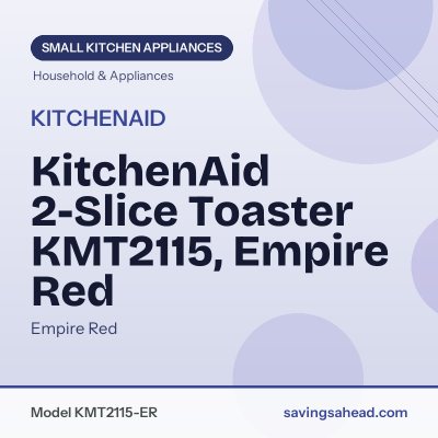 KitchenAid 2-Slice Toaster KMT2115, Empire Red