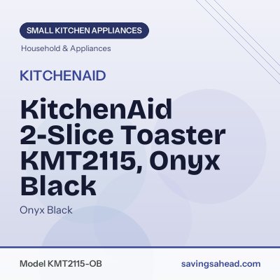 KitchenAid 2-Slice Toaster KMT2115, Onyx Black